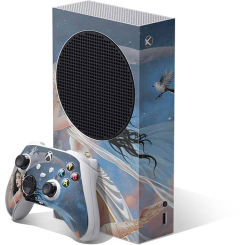 Fairy on Moon with Birds by Nene Thomas Xbox Series S Skins